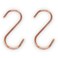 Br BRILLANTE Copper S Hooks Made from Heavy Duty Solid Copper for Hanging Kitchen Pots Pans Bird Feeders Plants