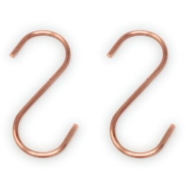 Br BRILLANTE Copper S Hooks Made from Heavy Duty Solid Copper for Hanging Kitchen Pots Pans Bird Feeders Plants