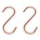 Br BRILLANTE Copper S Hooks Made from Heavy Duty Solid Copper for Hanging Kitchen Pots Pans Bird Feeders Plants