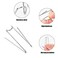 AccEncyc 60Pcs Fabric Panel Wall Hooks Panel Wall Wire Hooks Cubicle Hooks for Fabric Walls at Office Kitchen Home Shelf Picture Key Hanging Accessories