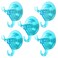 Antimbee Suction Cup Hooks 5 Pack Shower Wall Suction Cup Hangers Heavy Duty Vacuum Suction Cups Reusable Bathroom Suction Hooks for Window Tile Wall Glass Door2 Hooks DesignTransparent Cyan