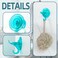 Antimbee Suction Cup Hooks 5 Pack Shower Wall Suction Cup Hangers Heavy Duty Vacuum Suction Cups Reusable Bathroom Suction Hooks for Window Tile Wall Glass Door2 Hooks DesignTransparent Cyan