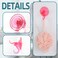 Antimbee Suction Hooks 5 Pack Clear Hanger Removable Small Suction Cups for Shower Bathroom Glass Door Windows Kitchen Up to 11 lbs on Smooth Surface 2 Hooks Design Transparent Pink