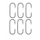 AUXBC Aluminium Alloy CShape Hooks 6 PCS Heavy Duty Multifunctional Hooks Black Closet Accessories for Hanging Clothes Towels Shoe Bag Scarf Hat