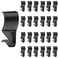 Biaungdo 24 Pcs Heavy Duty Stainless Steel Black Vinyl Siding Hooks No Hole Needed Low Profile Siding Clips for Hanging Wreath Outdoor Christmas Decorations