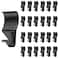 Biaungdo 24 Pcs Heavy Duty Stainless Steel Black Vinyl Siding Hooks No Hole Needed Low Profile Siding Clips for Hanging Wreath Outdoor Christmas Decorations