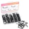 BJUTYEU 5 Sizes of Spiral LShaped Bolts Coat Hooks Key Jewelry Hangers 85 Pieces Set zinc Plated Black selfTapping Screws Hooks Suitable for HomeWorkplaceOffice