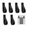 Sutfmwe Black Leather Wall Hooks Leather Curtain Rod Holder Faux Leather Straps for Wall Hanging Boho Pole Wall Blanket Towel Wall Decor Oar Horizontal Paddle Display Strap Hangers DIY 6 Pcs Black 6