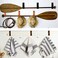 Sutfmwe Black Leather Wall Hooks Leather Curtain Rod Holder Faux Leather Straps for Wall Hanging Boho Pole Wall Blanket Towel Wall Decor Oar Horizontal Paddle Display Strap Hangers DIY 6 Pcs Black 6