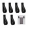 Sutfmwe Black Leather Wall Hooks Leather Curtain Rod Holder Faux Leather Straps for Wall Hanging Boho Pole Wall Blanket Towel Wall Decor Oar Horizontal Paddle Display Strap Hangers DIY 6 Pcs Black 6