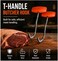Cutlery Mania THandle Meat Boning Hook Stainless Steel Butcher Hook for Meat Handling Processing Orange Handle 5 Inch 2Pack