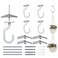 Evsteluo White Swag Ceiling Hooks 2 Sets with Hardware for Hanging Plants Drywall and Ceiling Installation Heavy Duty Design