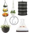 Evsteluo White Swag Ceiling Hooks 2 Sets with Hardware for Hanging Plants Drywall and Ceiling Installation Heavy Duty Design