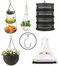 Evsteluo White Swag Ceiling Hooks 2 Sets with Hardware for Hanging Plants Drywall and Ceiling Installation Heavy Duty Design