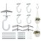 Evsteluo White Swag Ceiling Hooks 2 Sets with Hardware for Hanging Plants Drywall and Ceiling Installation Heavy Duty Design