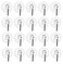 FlanicaUSA 20 Pack Clear Plastic Strong Suction Cup with Removable Hook 78 2222mm Diameter