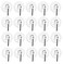 FlanicaUSA 20 Pack Clear Plastic Strong Suction Cup with Removable Hook 78 2222mm Diameter