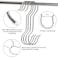 Frcctre 30 Pack Stainless Steel S Hooks Large S Shape Hanging Hooks 81216 Utility Heavy Duty Metal Long S Hook for Garden Kitchen Bathroom Wardrobe Indoor Outdoor Use