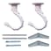 GDQLCNXB Ceiling Hooks 2665mm Heavy Duty Swag Hook with Steel Screws Bolts and Toggle Wings for Hanging Plants Ceiling Installation Cavity Wall Fixing White 2 Sets