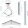 GDQLCNXB Ceiling Hooks 2665mm Heavy Duty Swag Hook with Steel Screws Bolts and Toggle Wings for Hanging Plants Ceiling Installation Cavity Wall Fixing White 2 Sets