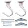 GDQLCNXB Ceiling Hooks 2665mm Heavy Duty Swag Hook with Steel Screws Bolts and Toggle Wings for Hanging Plants Ceiling Installation Cavity Wall Fixing White 2 Sets
