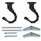 GDQLCNXB Ceiling Metal Ceiling Hooks Heavy Duty Swag Ceiling Hooks 2665mm with Hardware for Hanging PlantsChandeliersWind ChimesOrnament Black 2 Sets