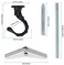 GDQLCNXB Ceiling Metal Ceiling Hooks Heavy Duty Swag Ceiling Hooks 2665mm with Hardware for Hanging PlantsChandeliersWind ChimesOrnament Black 2 Sets