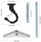 GDQLCNXB Ceiling Metal Ceiling Hooks Heavy Duty Swag Ceiling Hooks 2665mm with Hardware for Hanging PlantsChandeliersWind ChimesOrnament Black 2 Sets