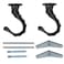 GDQLCNXB Ceiling Metal Ceiling Hooks Heavy Duty Swag Ceiling Hooks 2665mm with Hardware for Hanging PlantsChandeliersWind ChimesOrnament Black 2 Sets