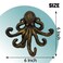 HERNGEE Octopus Cast Iron Wall Hook Nautical Decorative Key Holder Coastal Ocean Theme Animal Hook for Entryway Bathroom or Bedroom Heavy Duty Antique Bronze