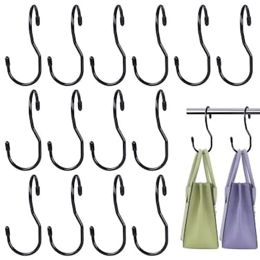 JOHOUSE Purse Hanger for Closet 14PCS SShaped Bag Hanger Purse Hooks Large Size Closet Rod Hooks for Hanging Bags Handbags Belts Hats