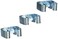Crawford Lehigh 13202 Grip Clip Organizer Silver Large pack of 3