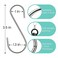 Lightique 354 Inch 30 Pack S Hooks Stainless Steel Heavy Duty with Rubber Stopper Small S Hooks for Hanging Plants Baskets Clothes Pan Cups Towels Silver