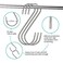 Lightique 354 Inch 30 Pack S Hooks Stainless Steel Heavy Duty with Rubber Stopper Small S Hooks for Hanging Plants Baskets Clothes Pan Cups Towels Silver