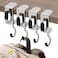 Linwnil Adjustable 2in1 Desk Cabinet Hooks with AntiSlip Rubber Heavy Duty Metal Hanger for Backpacks Small Items Fits Tables 0516inch Thick 4