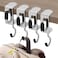 Linwnil Adjustable 2in1 Desk Cabinet Hooks with AntiSlip Rubber Heavy Duty Metal Hanger for Backpacks Small Items Fits Tables 0516inch Thick 4