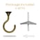 Lizntiate 2 Sets Ceiling Hook Large Swag Heavy Duty Swag Hook with Hardware for Hanging Plants Ceiling Easy Installation Cavity Wall Dry Wall Indoor Outdoor 2 Sets Antique Brass