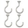 Lizntiate 2 Sets Ceiling Hook Large Swag Heavy Duty Swag Hook with Hardware for Hanging Plants Ceiling Easy Installation Cavity Wall Dry Wall Indoor Outdoor 2 Sets Silver