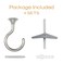 Lizntiate 2 Sets Ceiling Hook Large Swag Heavy Duty Swag Hook with Hardware for Hanging Plants Ceiling Easy Installation Cavity Wall Dry Wall Indoor Outdoor 2 Sets Silver