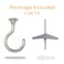 Lizntiate 2 Sets Ceiling Hook Large Swag Heavy Duty Swag Hook with Hardware for Hanging Plants Ceiling Easy Installation Cavity Wall Dry Wall Indoor Outdoor 2 Sets Silver
