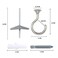 Lizntiate 2 Sets Ceiling Hook Large Swag Heavy Duty Swag Hook with Hardware for Hanging Plants Ceiling Easy Installation Cavity Wall Dry Wall Indoor Outdoor 2 Sets Silver