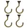 Lizntiate 4 Sets Ceiling Hook Large Swag Heavy Duty Swag Hook with Hardware for Hanging Plants Ceiling Easy Installation Cavity Wall Dry Wall Indoor Outdoor 4 Sets Antique Brass