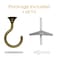 Lizntiate 4 Sets Ceiling Hook Large Swag Heavy Duty Swag Hook with Hardware for Hanging Plants Ceiling Easy Installation Cavity Wall Dry Wall Indoor Outdoor 4 Sets Antique Brass