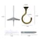 Lizntiate 4 Sets Ceiling Hook Large Swag Heavy Duty Swag Hook with Hardware for Hanging Plants Ceiling Easy Installation Cavity Wall Dry Wall Indoor Outdoor 4 Sets Antique Brass