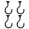 Lizntiate 4 Sets Ceiling Hook Large Swag Heavy Duty Swag Hook with Hardware for Hanging Plants Ceiling Easy Installation Cavity Wall Dry Wall Indoor Outdoor 4 Sets Black