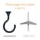 Lizntiate 4 Sets Ceiling Hook Large Swag Heavy Duty Swag Hook with Hardware for Hanging Plants Ceiling Easy Installation Cavity Wall Dry Wall Indoor Outdoor 4 Sets Black