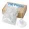 LuluEasy 30mm 100 Pieces Small Suction Cups Clear Thick Without Hooks Without Holes Professional Strength PVC Plastic Sucker Pads for Festival Decoration Bathroom Kitchen Car Radar Detector