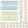 Maydahui 32 Pieces S Shape Plastic Hook Set of 16 Big Size 16 Small Size in Pink Green Blue for Storage Room Kitchen Bathroom