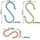 Maydahui 32 Pieces S Shape Plastic Hook Set of 16 Big Size 16 Small Size in Pink Green Blue for Storage Room Kitchen Bathroom