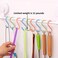 Maydahui 32 Pieces S Shape Plastic Hook Set of 16 Big Size 16 Small Size in Pink Green Blue for Storage Room Kitchen Bathroom